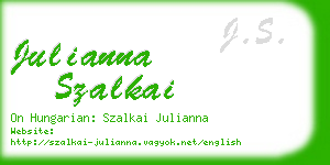 julianna szalkai business card
